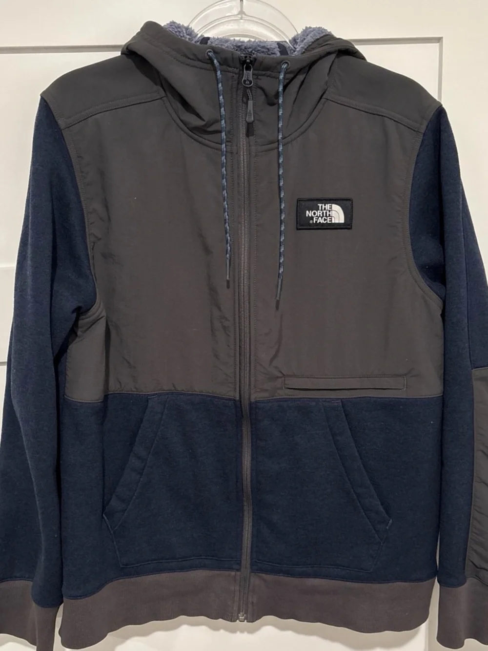 The North Face Men's Hooded Jacket - Black & Navy Blue